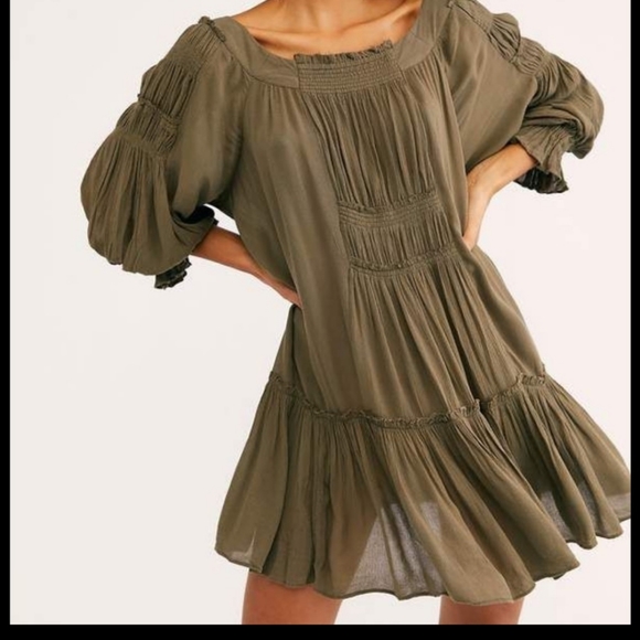 Free People Dresses & Skirts - Free People See Ya There Minidress in Serene Olive Size XS